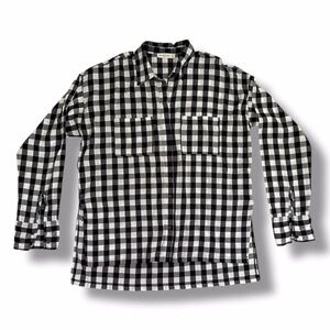 Abercrombie & Fitch Black and White Plaid Men's Shirt